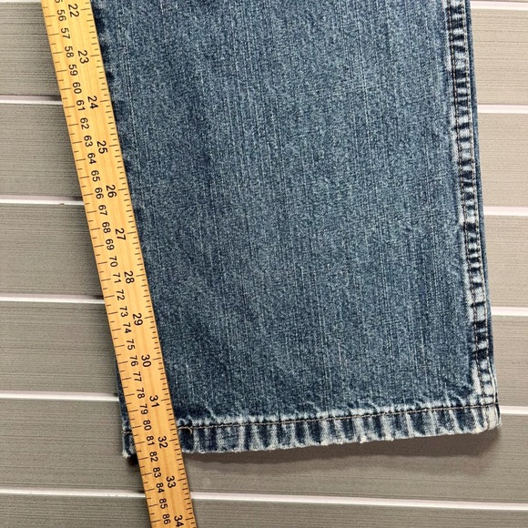 Old Navy Carpenter Jeans Mens 34 Long Light Wash Denim Blue Utility Work Pants - Picture 2 of 8